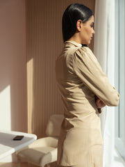 Beige Tailored Blazer | HEYA UAE