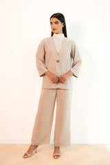 Ivory Wide Tailored Pants | HEYA UAE
