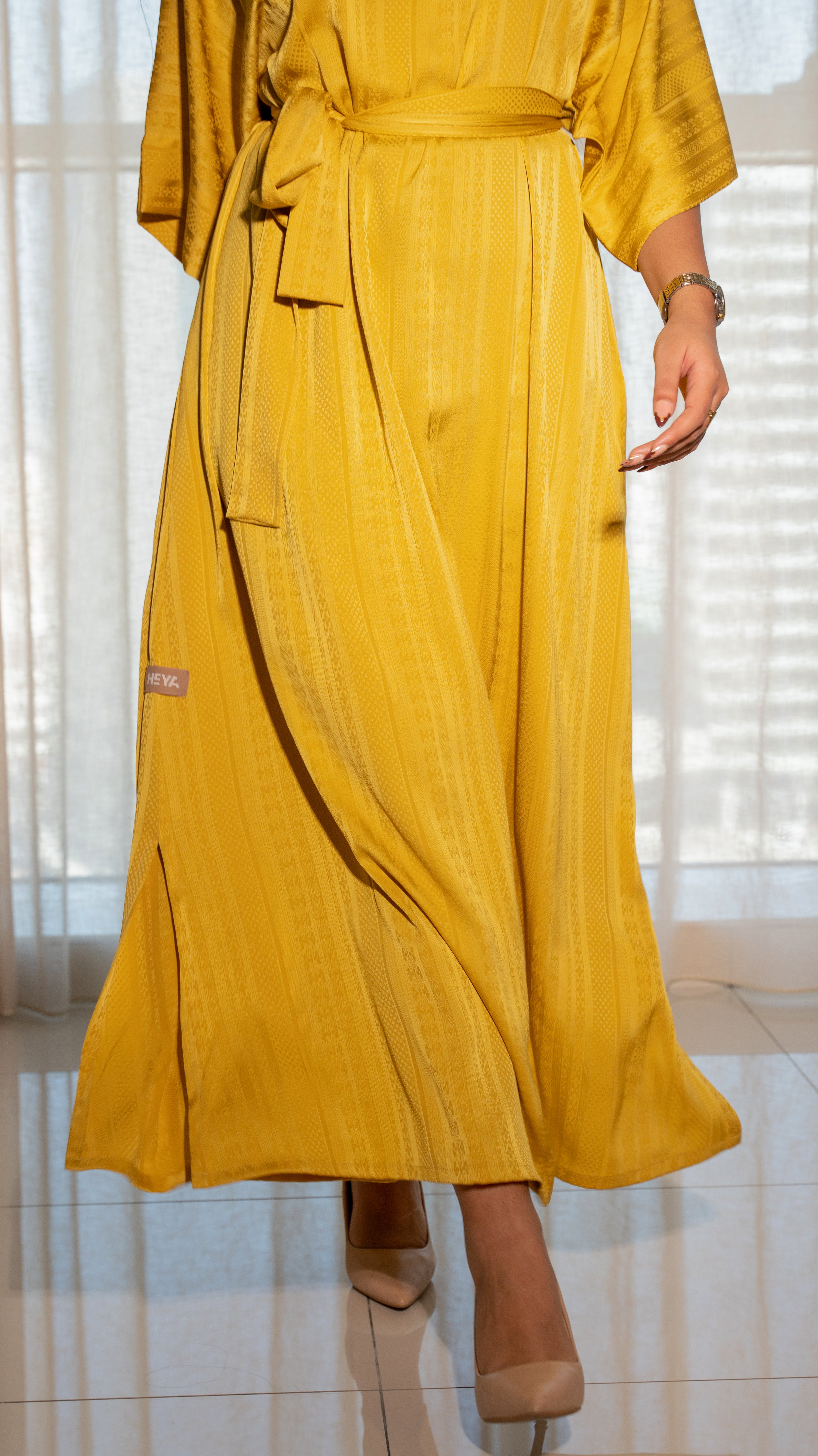 Mustard Relaxed Kaftan Dress