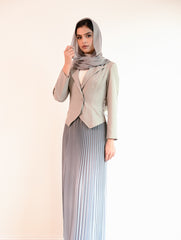 Blue & Sage Pleated Maxi Skirt | HEYA UAE