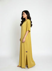 Mustard Relaxed Kaftan Dress