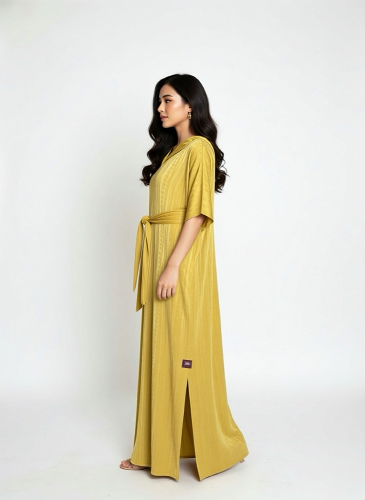 Mustard Relaxed Kaftan Dress