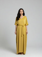 Mustard Relaxed Kaftan Dress