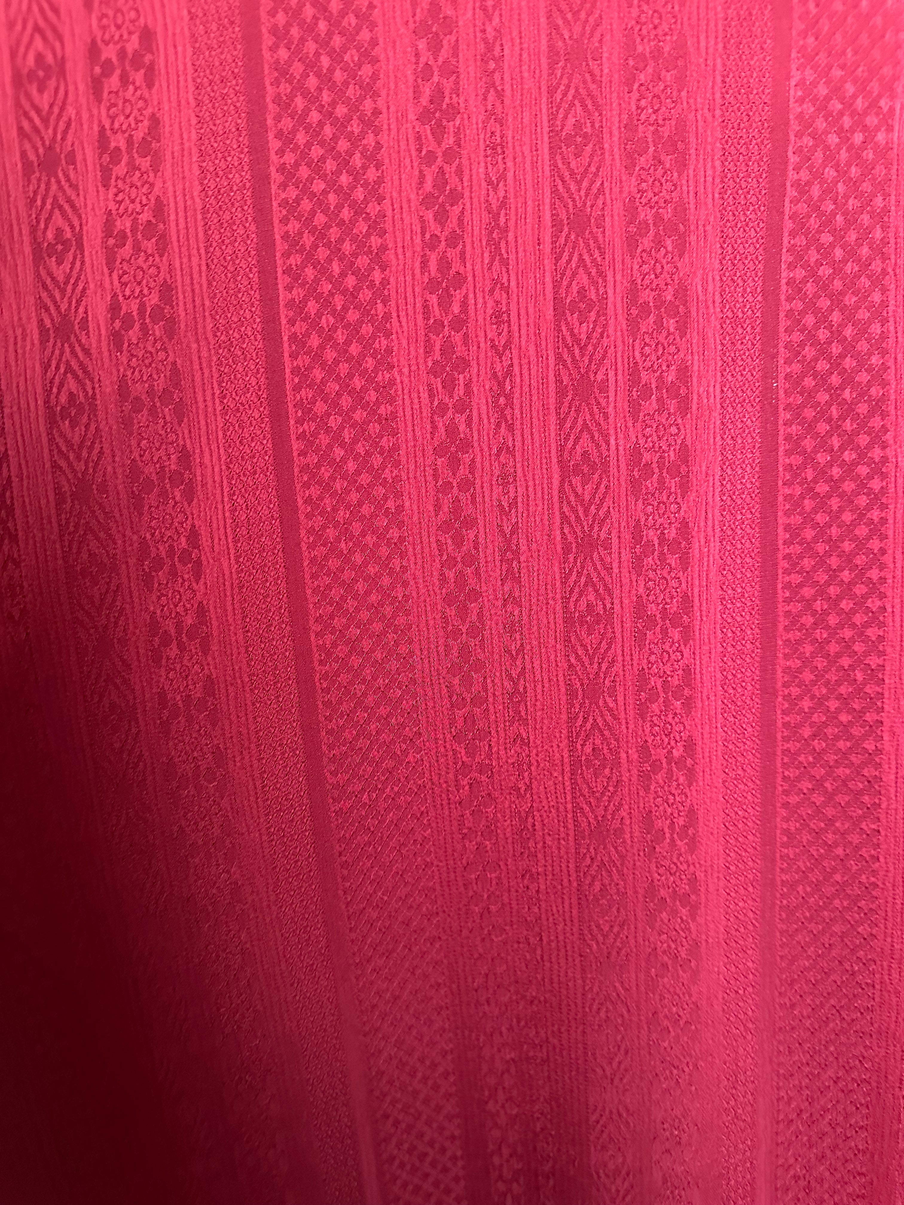 Maroon Belted Kaftan Dress