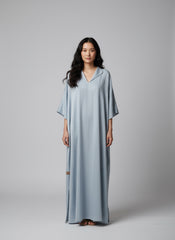 Powder Blue Belted Kaftan Dress