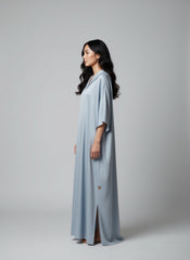 Powder Blue Belted Kaftan Dress