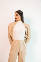 Beige Tailored Trousers | HEYA UAE